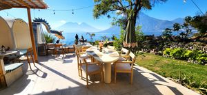 views from the restaurant at Amo Atitlan (Amolo) in Sololá