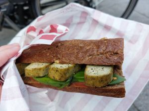 Tofu basil baguette at Le Crobag in Mannheim