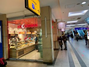 store front (lower level of central train station) at Le Crobag in Mannheim