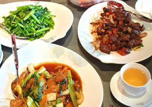 Vegan lamb, vegetables at Ming Dynastie Jannowitzbrücke Berlin in Berlin