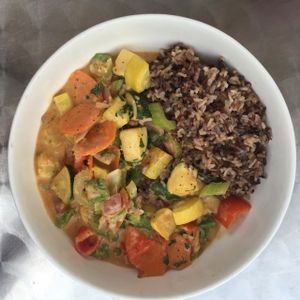 coconut curry at Spring Cafe in Aspen