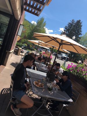 Lovely outdoor seating at Spring Cafe in Aspen