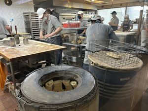 Here is where your breakfast is made!  at Fuhang Soymilk in Taipei