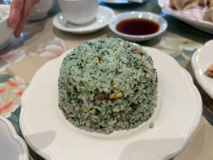 Spinach rice at Water Drop Teahouse in Stafford