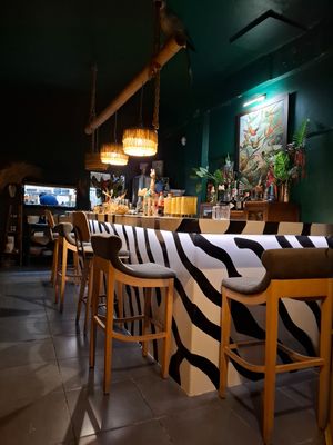 Bar area at MamaDo The Food Bar in Loutra