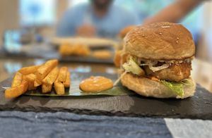 Tofu Katsu Burgerr  at Vegan Fashion Café by House of Klothberg in Chennai