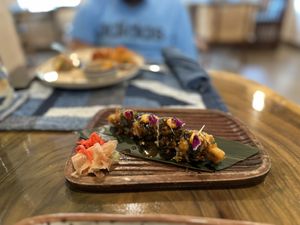 Tempura sushii  at Vegan Fashion Café by House of Klothberg in Chennai