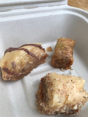 Lebanese Pastries (baklava) at Nuba Cafe - Yaletown in Vancouver