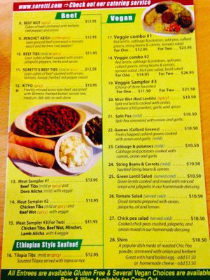 Menu page 2 at Soretti's in Burtonsville