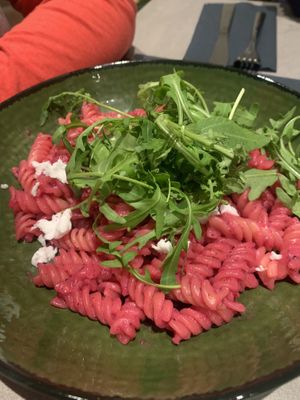 Pink pony pasta  at Vegitalian in Salzburg