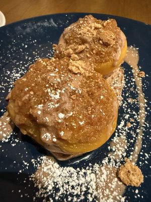 apricot dessert  at Vegitalian in Salzburg