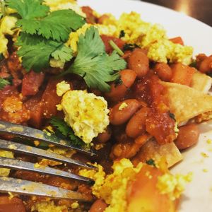 Huevos Rancheros special at Evan's Kitchen in Sacramento