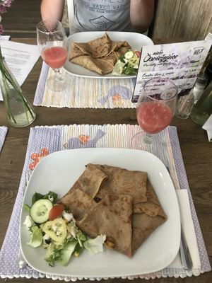 Salted pancakes  at Nostalgia in Dolny Kubin