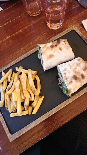 Veggie burrito at Buffala L’Escala in Cataluña