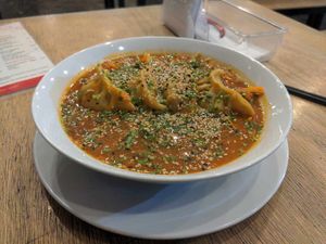 Momo Masala Dumplings Soup at Go! Momo Dumplings in Pichincha