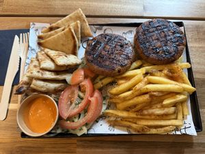 Veggie burger portion (vegan without tzatziki)   at Aori - Street Food in Manchester