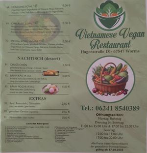  at Vietnamese Vegan Restaurant in Worms