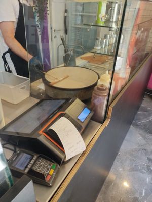 you can watch the process of your crepe being made 😍 at Twist Cafe & Creperie in Jerusalem District