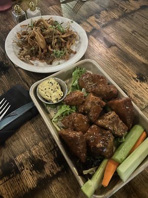 Calamari and wings  at Fifth House in Omaha