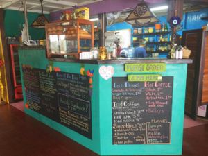 - at Leaf Eaters Cafe in Bocas Del Toro