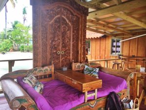 - at Leaf Eaters Cafe in Bocas Del Toro