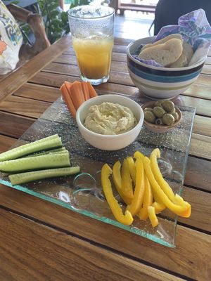 Hummus Plate  at Leaf Eaters Cafe in Bocas Del Toro