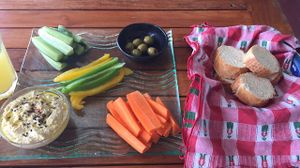 homus tahine  at Leaf Eaters Cafe in Bocas Del Toro