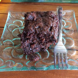 chocolate vegan cale at Leaf Eaters Cafe in Bocas Del Toro
