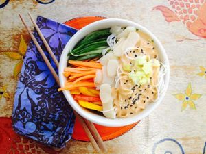 Spring Noodle Bowl  at Leaf Eaters Cafe in Bocas Del Toro