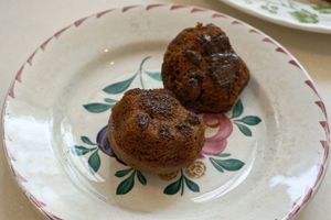 Muffins at Chat-Rivari Café in Paris