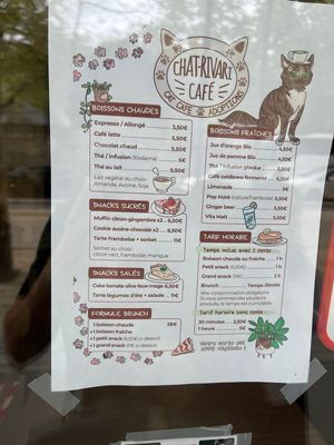 Cardápio at Chat-Rivari Café in Paris