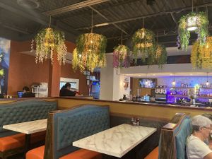 Interior seating at Frida's Modern Mexican in Athens