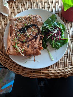 Jerk tofu crêpe at Maloko in South East London