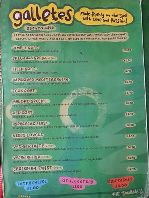 Menu at Maloko in South East London