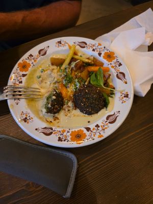 Falafel yellow curry at Marumba in Budapest