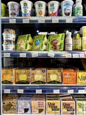 Cheeses and yoghurts  at Herbolario Navarro in Illes Balears