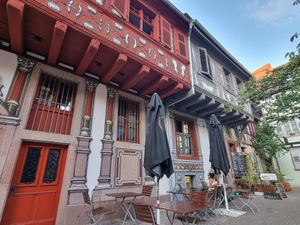 Terrace + back entrance at L'Acoustic in Selestat