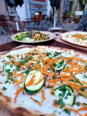 Flammkuche at L'Acoustic in Selestat