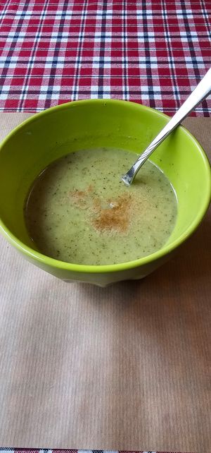 Broccoli soup at L'Acoustic in Selestat