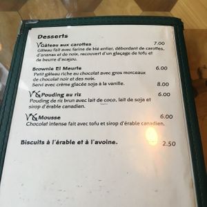 Bonnys at Bonnys Vegetarian and Organic Cuisine in Montreal