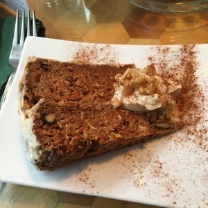 Gâteau aux carottes at Bonnys Vegetarian and Organic Cuisine in Montreal