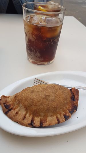 Seitan empanada at Baratza Kafea in Pamplona