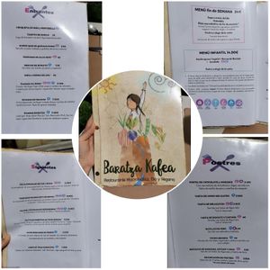 Menu  at Baratza Kafea in Pamplona