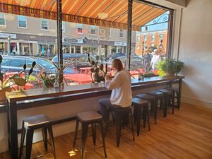 Interior view at Starving Artist Creperie and Cafe in Lee