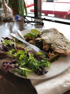 Filled with veggies   at Starving Artist Creperie and Cafe in Lee