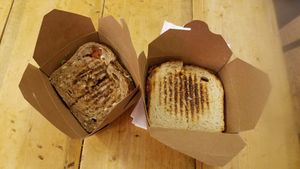 Sourdough and Flaxseed Sandwiches at Starving Artist Creperie and Cafe in Lee