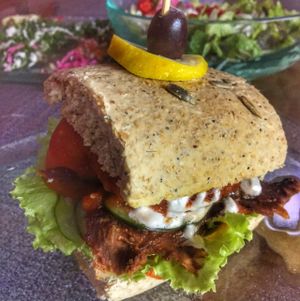 Smoked Coconut Sandwich at Divine Earth in Seminyak