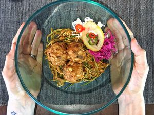 Zucchini noodles at Divine Earth in Seminyak