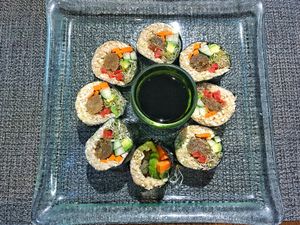 Raw sushi at Divine Earth in Seminyak