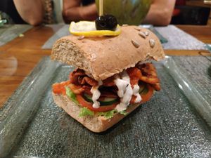 Smoked Coconut Sandwich at Divine Earth in Seminyak